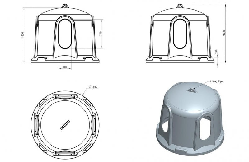 Heuglocke + Rundballen Bundle - Netz DRM 160cm / 60mm für Pferde