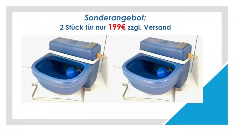 Laufstallschwimmertränke, 16 Liter - BLAU 2 Stück Sonderangebot