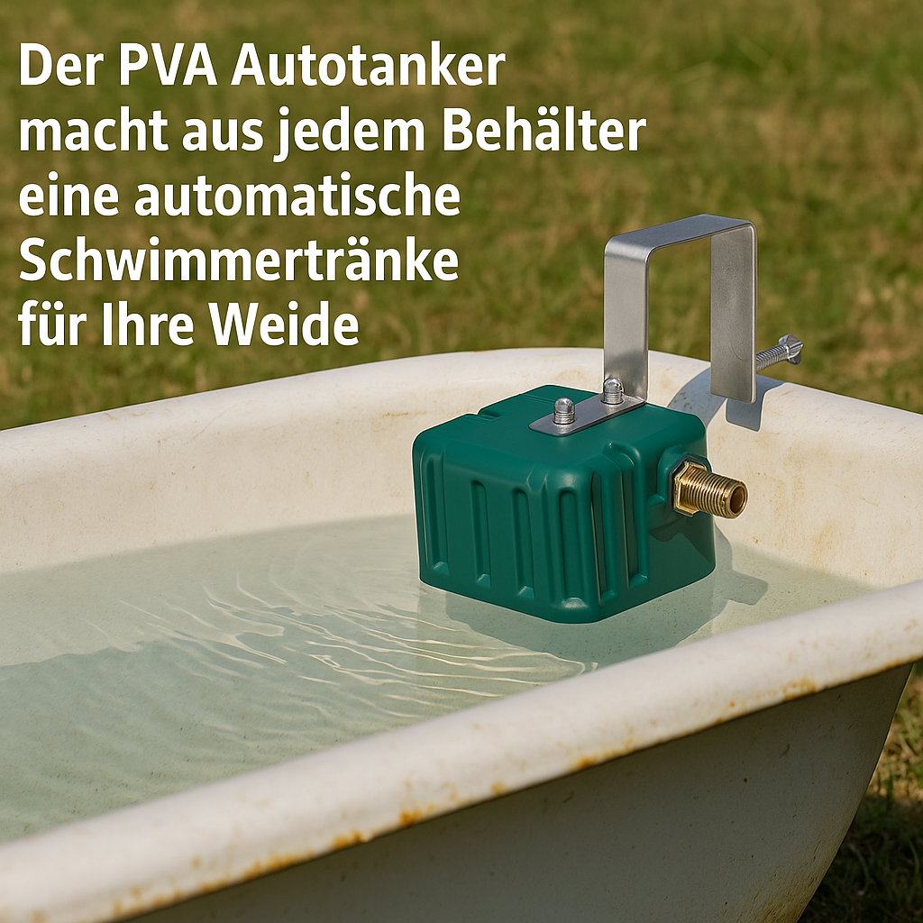 Weideventil für Badewanne / Autotanker als Tränke für jeden Behälter auf der Weide