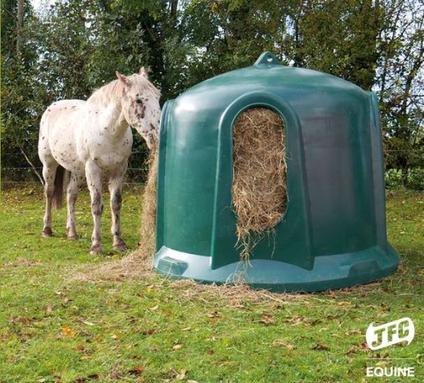 Heuglocke für Pferde 180cm - Wetterfeste Rundballenraufe aus Kunststoff