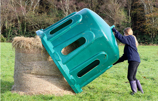 Heuraufe für Schafe 8 Fressöffnungen für Rundballen -Heuverlust sparen