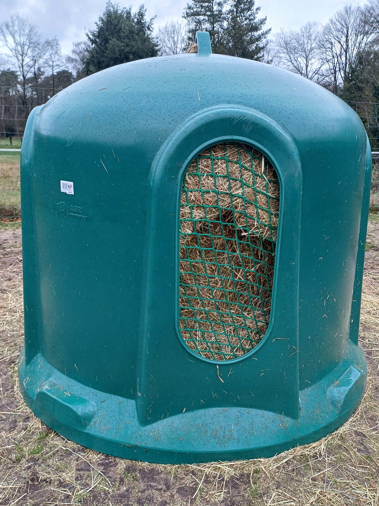 Heuglocke für Pferde 180cm - Wetterfeste Rundballenraufe aus Kunststoff