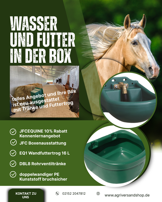 Pferdetränke und Futtertrog als PaketS Sparangebot 10%  JFC für jede Pferdebox