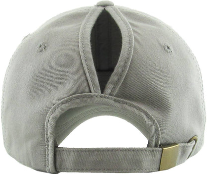KBETHOS Baumwoll-Baseballkappe mit Schlitz für Zopf