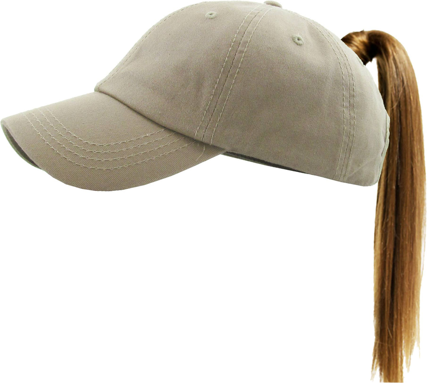 KBETHOS Baumwoll-Baseballkappe mit Schlitz für Zopf