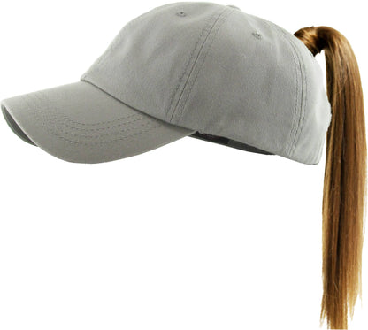 KBETHOS Baumwoll-Baseballkappe mit Schlitz für Zopf