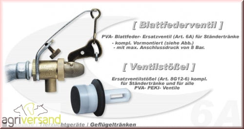 Edelstahl -Ersatzventil für PVA-Ständetränke
