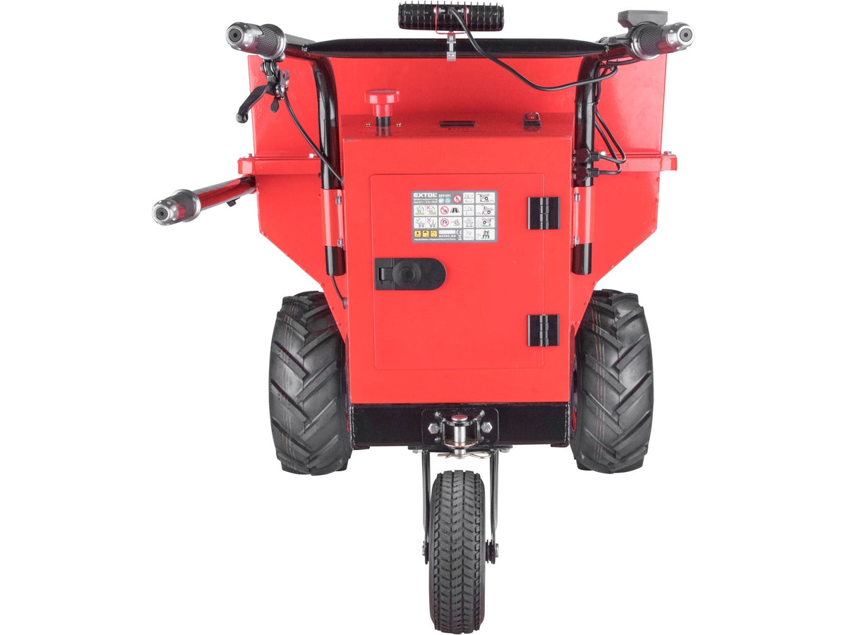 Elektrische Kippschubkarre mit Akku, 200L Mulde, 400kg Traglast, EXTOL PREMIUM