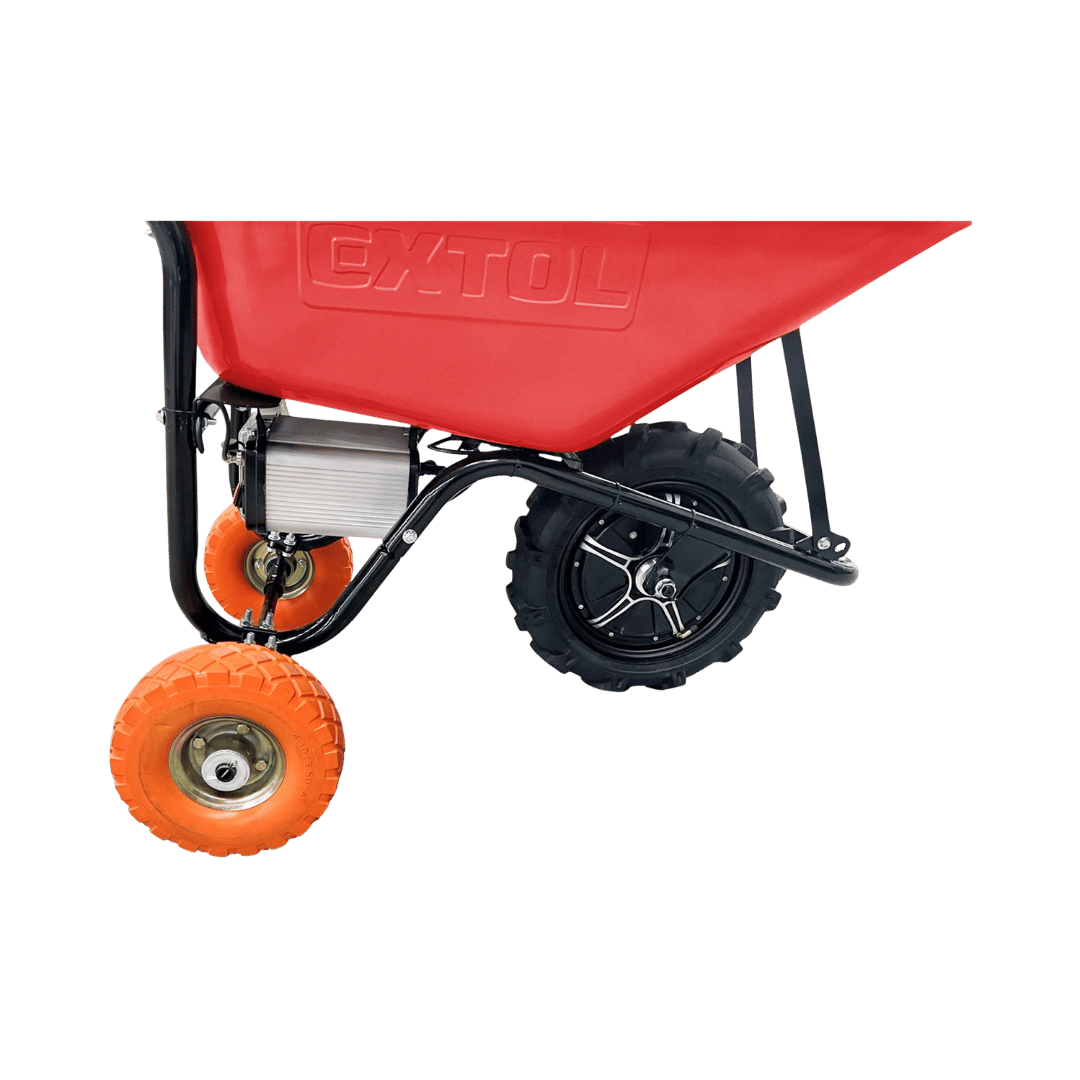 Elektrische Schubkarre mit Akku, 80L Mulde,  PREMIUM Kraft sparen