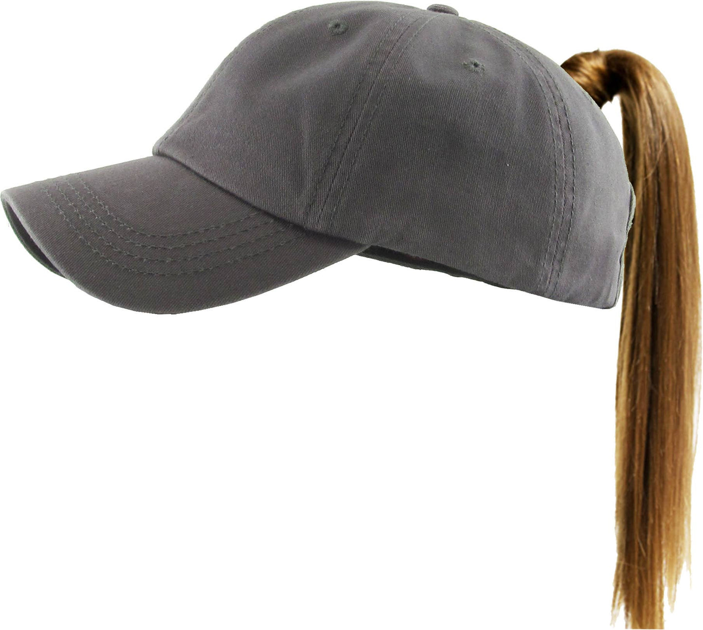 KBETHOS Baumwoll-Baseballkappe mit Schlitz für Zopf