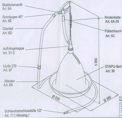 PVA Ersatzständer für Geflügelständertränke Art. Nr. 6