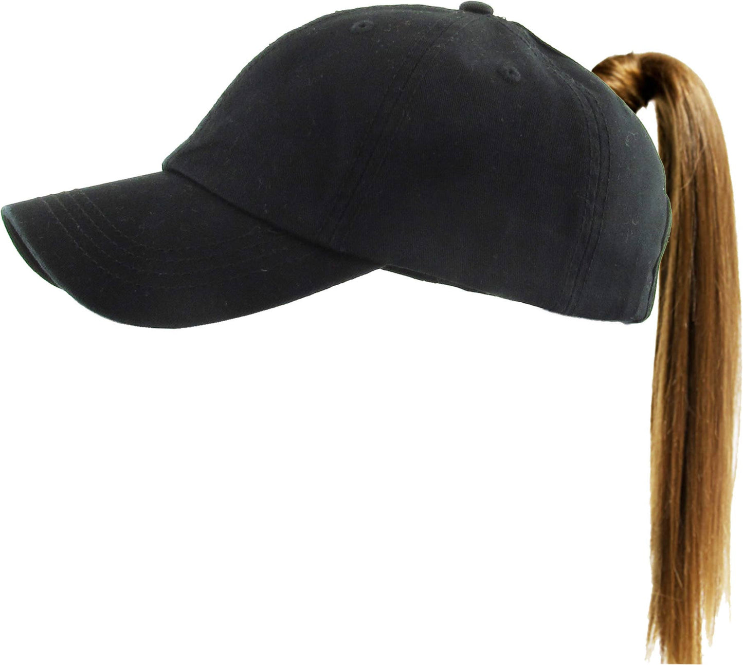 KBETHOS Baumwoll-Baseballkappe mit Schlitz für Zopf