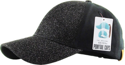 KBETHOS - Glitzer-Pferdeschwanz- schwarz