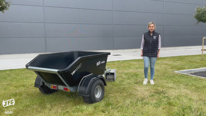 ATV-Kippanhänger mit Hydraulik Kipphilfe für Rasenschnitt - Futter und Mist